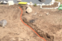 gravel walkway deeper trench outline