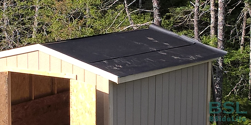 shed assembly roof tar paper